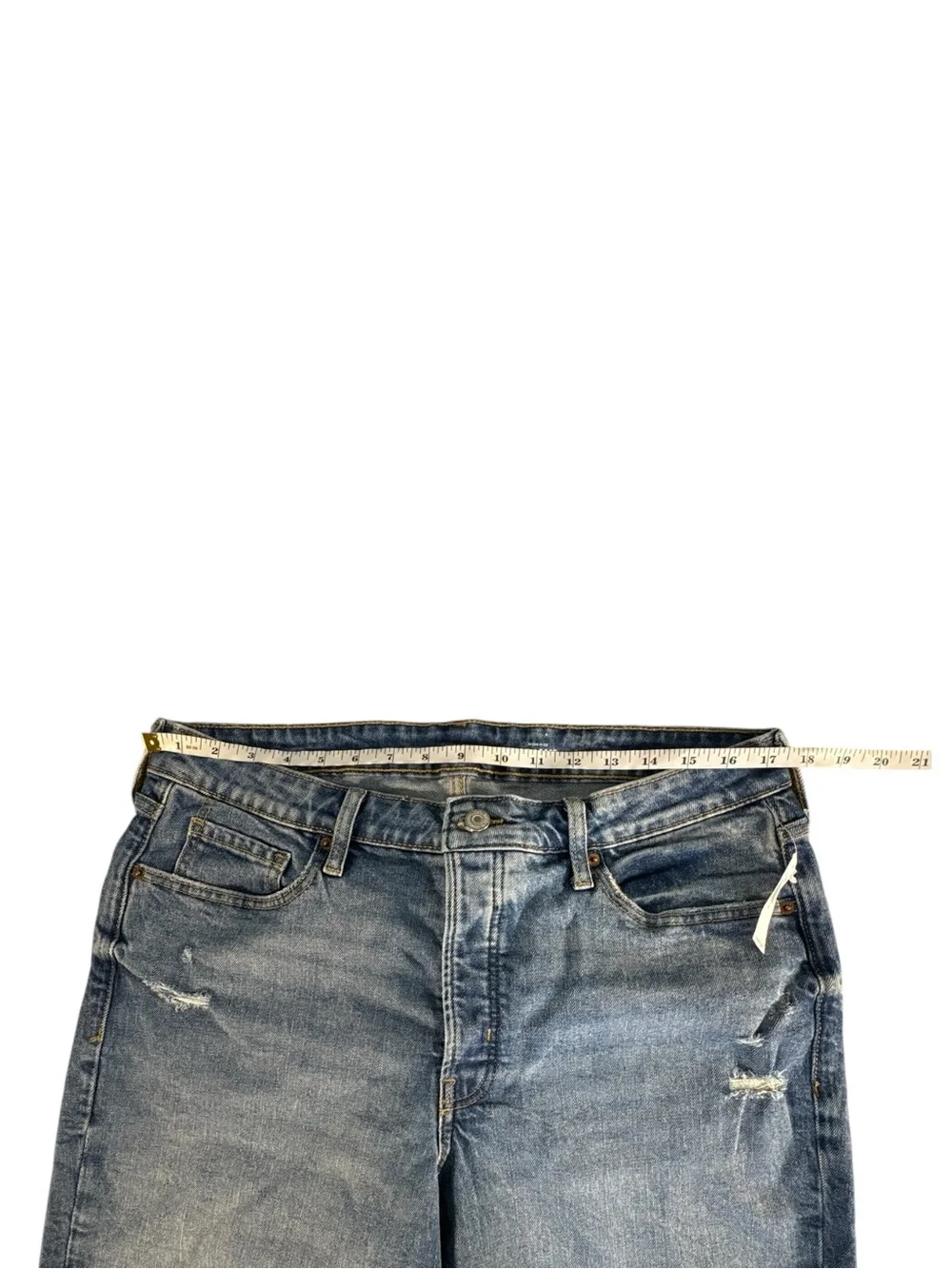 Old Navy OG Loose Jorts Womens 16 High Rise Long Denim Bermuda Shorts NWT